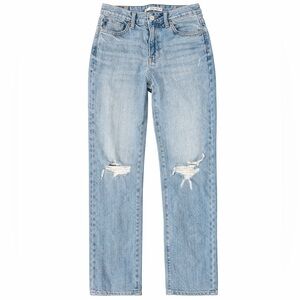 Express Light Blue Distressed Boyfriend Jeans